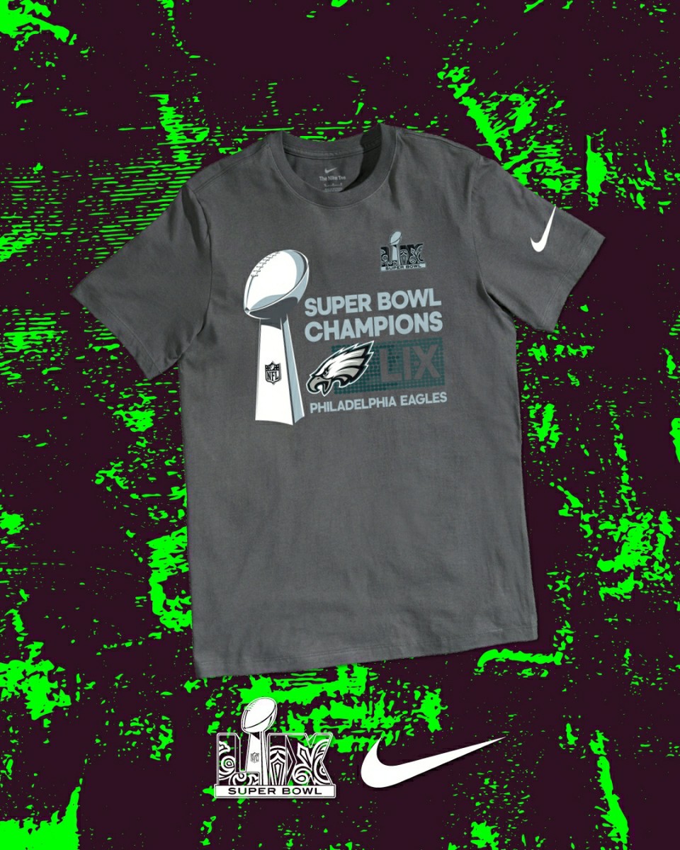 Philadelphia Eagles Super Bowl LIX Champions Locker Room Nike NFL T-Shirt Classic