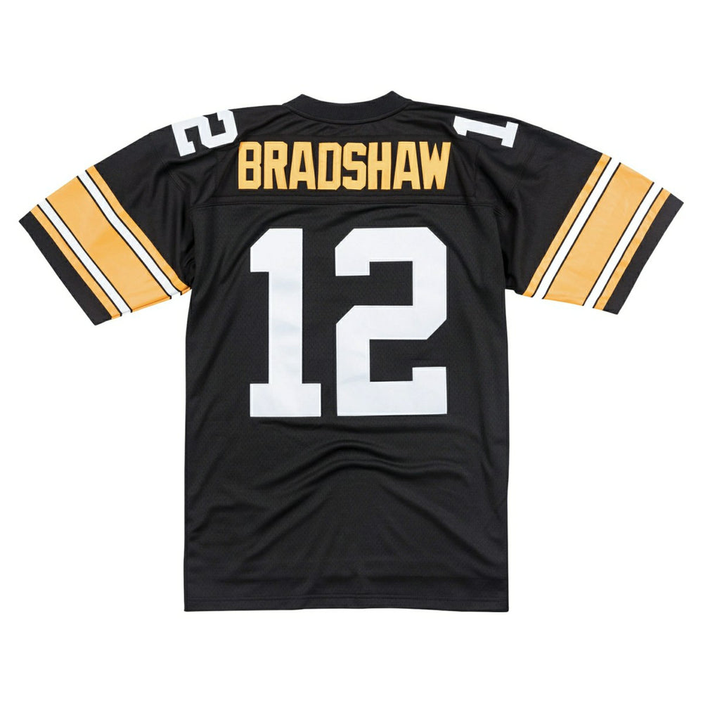Terry Bradshaw #12 Pittsburgh Steelers 1976 Legacy Throwback NFL Jersey Black Lifestyle
