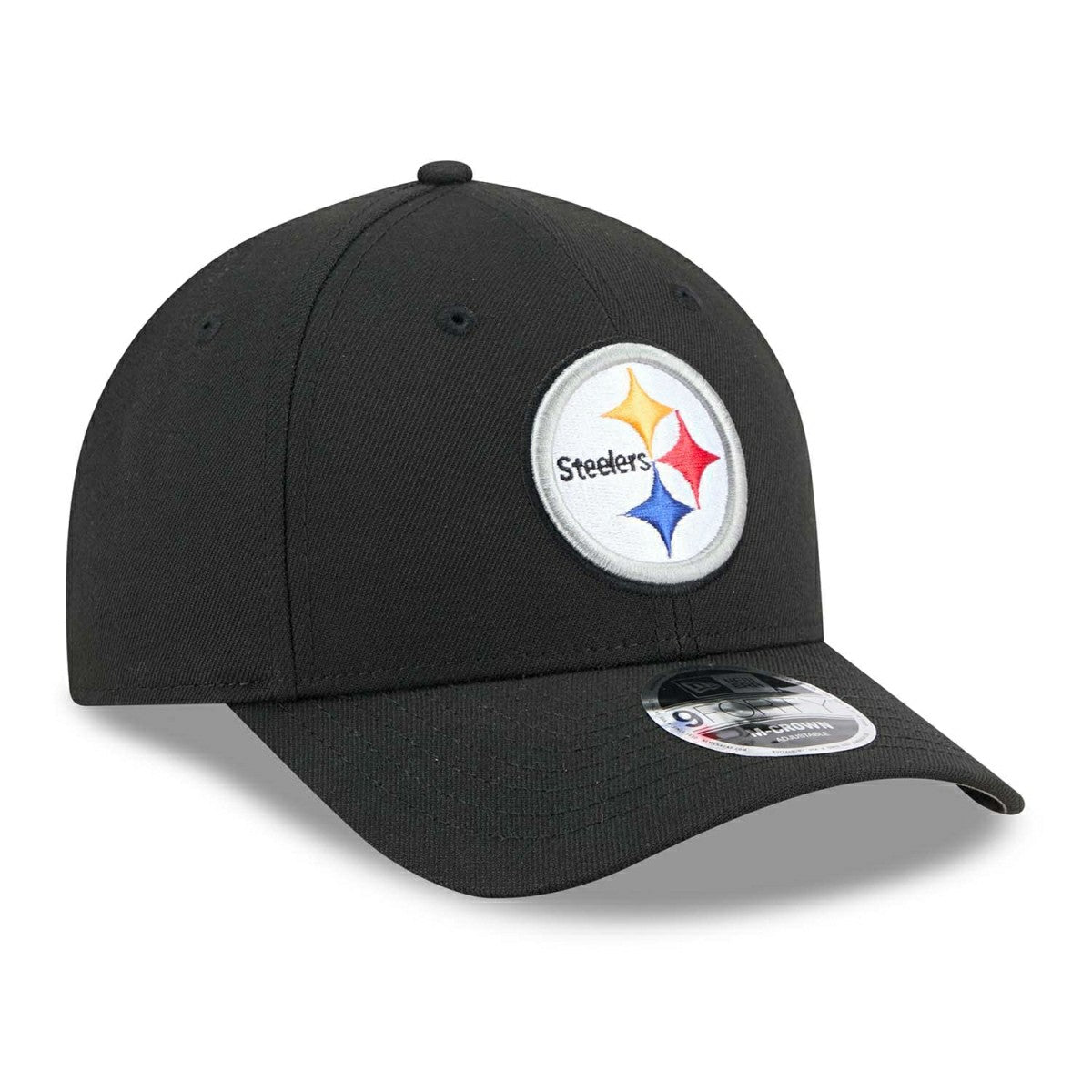 Pittsburgh Steelers NFL Team Logo New Era 9FORTY M-Crown Snapback Cap Black Classic