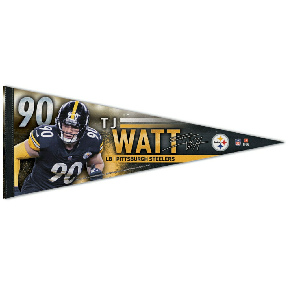 T.J. Watt Pittsburgh Steelers Player Premium WinCraft NFL Pennant Classic
