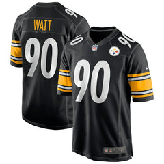 T.J. Watt #90 Pittsburgh Steelers Nike Game NFL Football Jersey Black Fashion