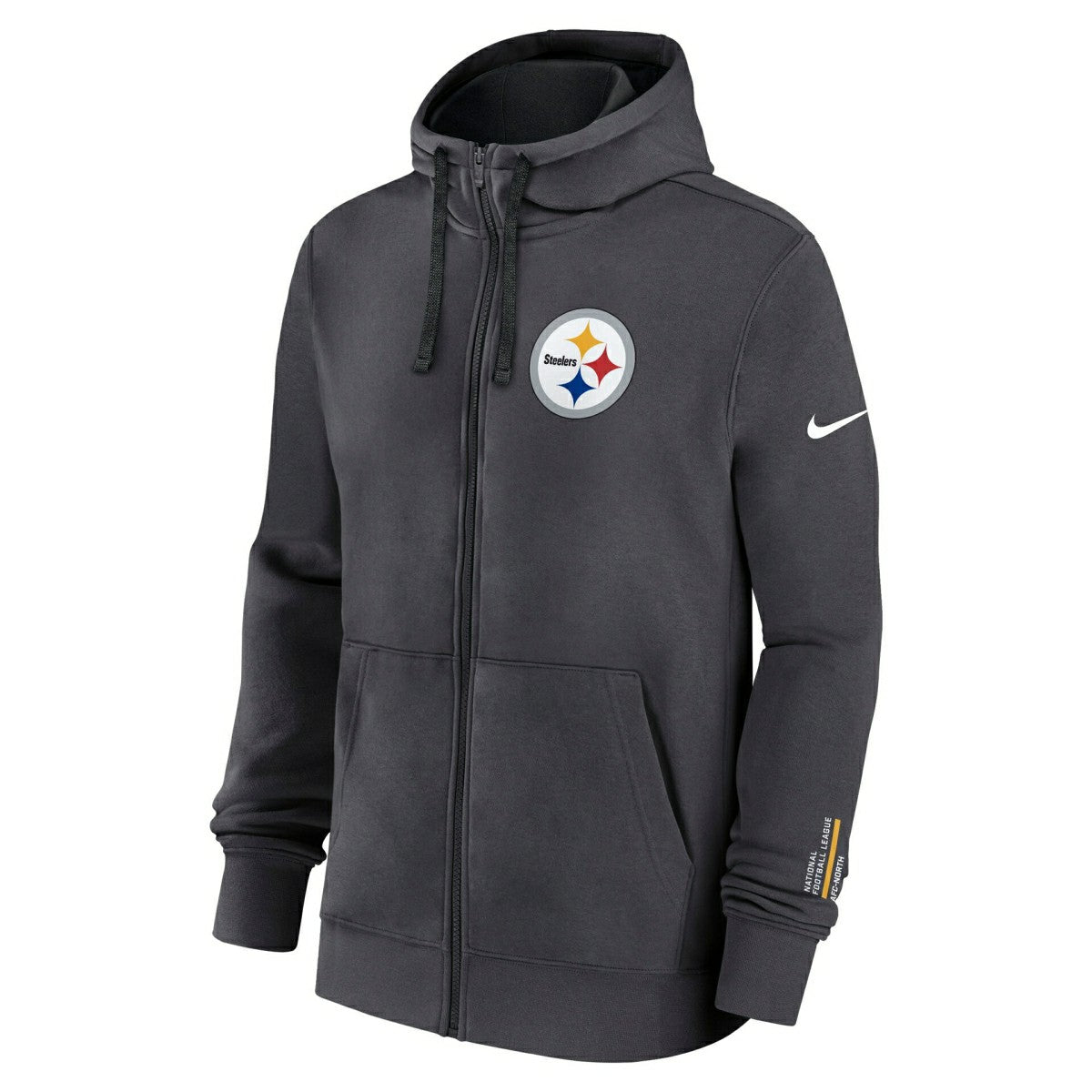 Pittsburgh Steelers Playbook NFL Full-Zip Fleece Hoodie Anthracite Classic