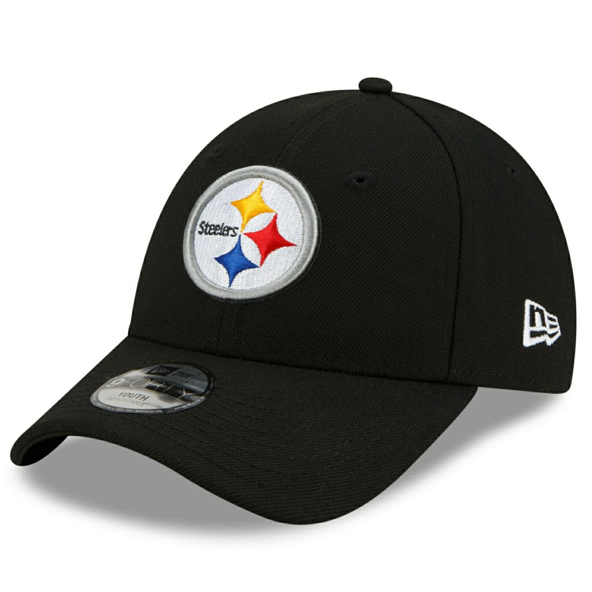 Pittsburgh Steelers NFL Team Logo 9FORTY Adjustable Cap Black (YOUTH) Classic