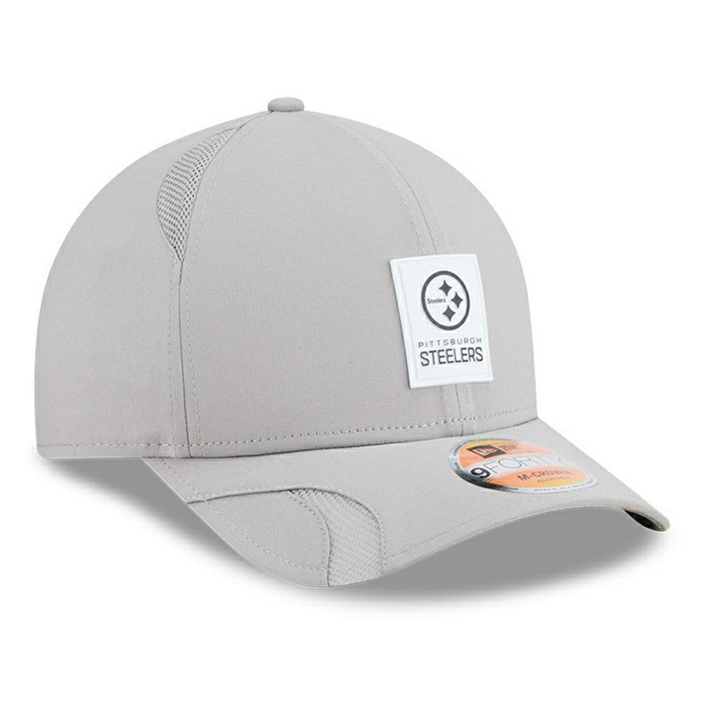 Pittsburgh Steelers 2025 NFL On-Field Sideline 9FORTY M-Crown Cap CW Grau Fashion