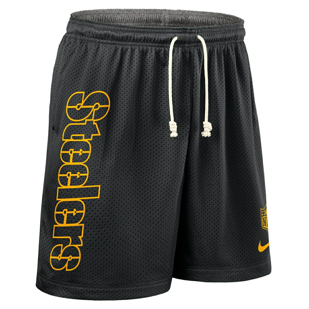 Pittsburgh Steelers 2025 NFL Sideline Reversible Mesh Nike Dri-FIT Shorts Black Taass for sale