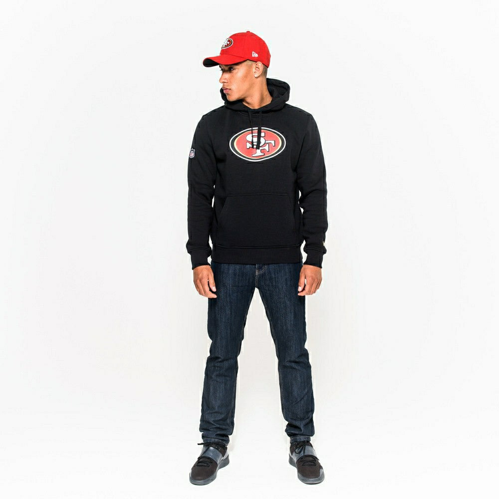 San Francisco 49ers Logo Hoodie New Era NFL Sweatshirt Black Taass for sale