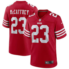 Christian McCaffrey #23 San Francisco 49ers Nike Game NFL Jersey Red Fashion