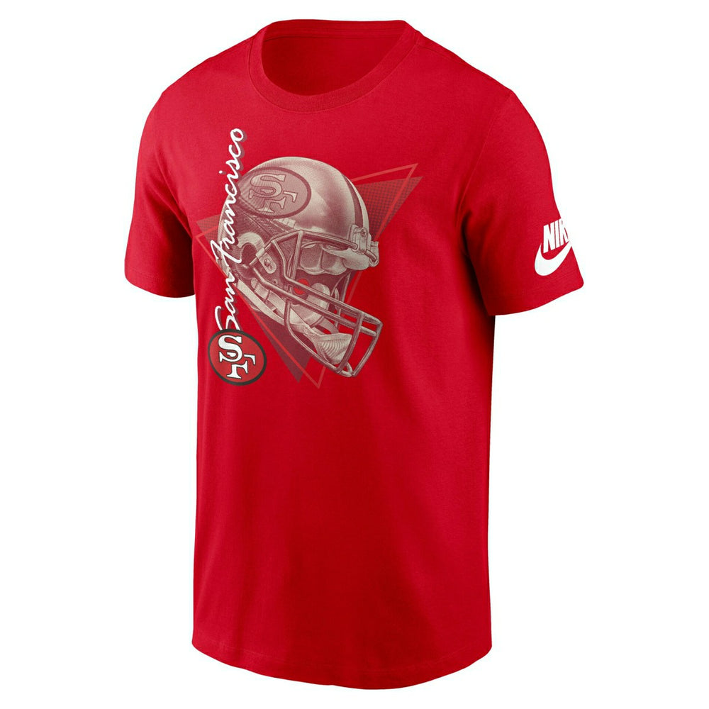 San Francisco 49ers Rewind Helmet Essential NFL T-Shirt Red Lifestyle