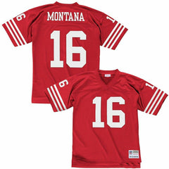 Joe Montana #16 San Francisco 49ers 1990 Legacy Throwback NFL Jersey Red Taass US