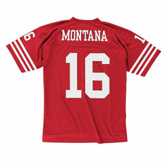 Joe Montana #16 San Francisco 49ers 1990 Legacy Throwback NFL Jersey Red Taass US