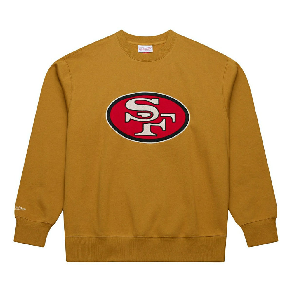 San Francisco 49ers Mitchell & Ness NFL Dusted Crew Pullover Taass sale