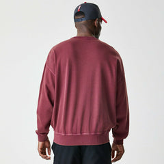 San Francisco 49ers Washed Oversized NFL Crew Neck Sweater Red Lifestyle