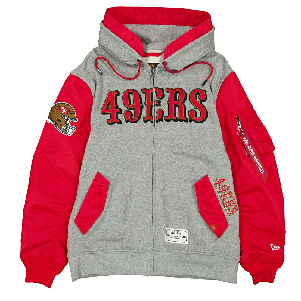 San Francisco 49ers Alpha Industries MA-1 NFL Full-Zip Fleece Jacket Taass for sale