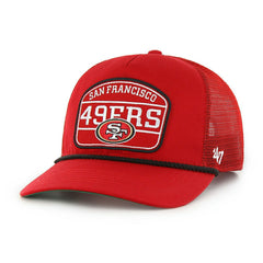 San Francisco 49ers Hone Rope '47 Hitch RF Snapback Trucker NFL Cap Red Lifestyle