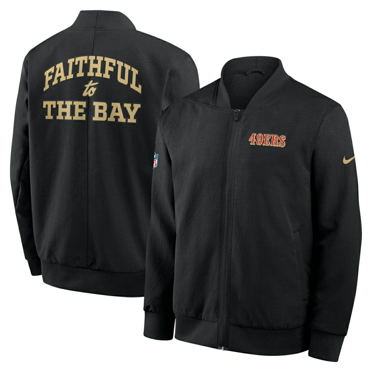 San Francisco 49ers 2025 Rivalries Sideline Bomber Jacke Black Classic