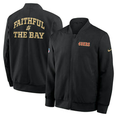 San Francisco 49ers 2025 Rivalries Sideline Bomber Jacke Black Classic