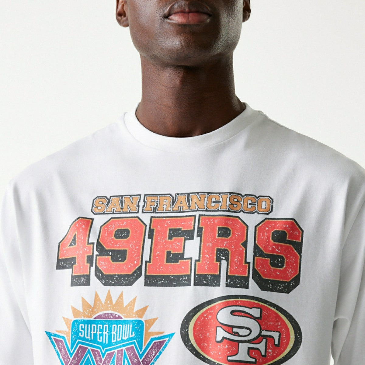 San Francisco 49ers 1994 Super Bowl Champs Oversized NFL T-Shirt White Taass sale