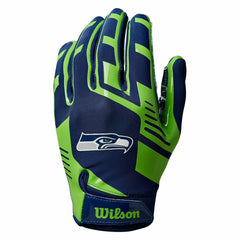 Seattle Seahawks Wilson Youth Stretch-Fit NFL Receivers Gloves (KIDS) Fashion