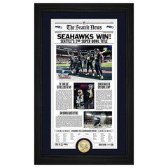 Seattle Seahawks Super Bowl LX Champions Newspaper NFL Frame Lifestyle