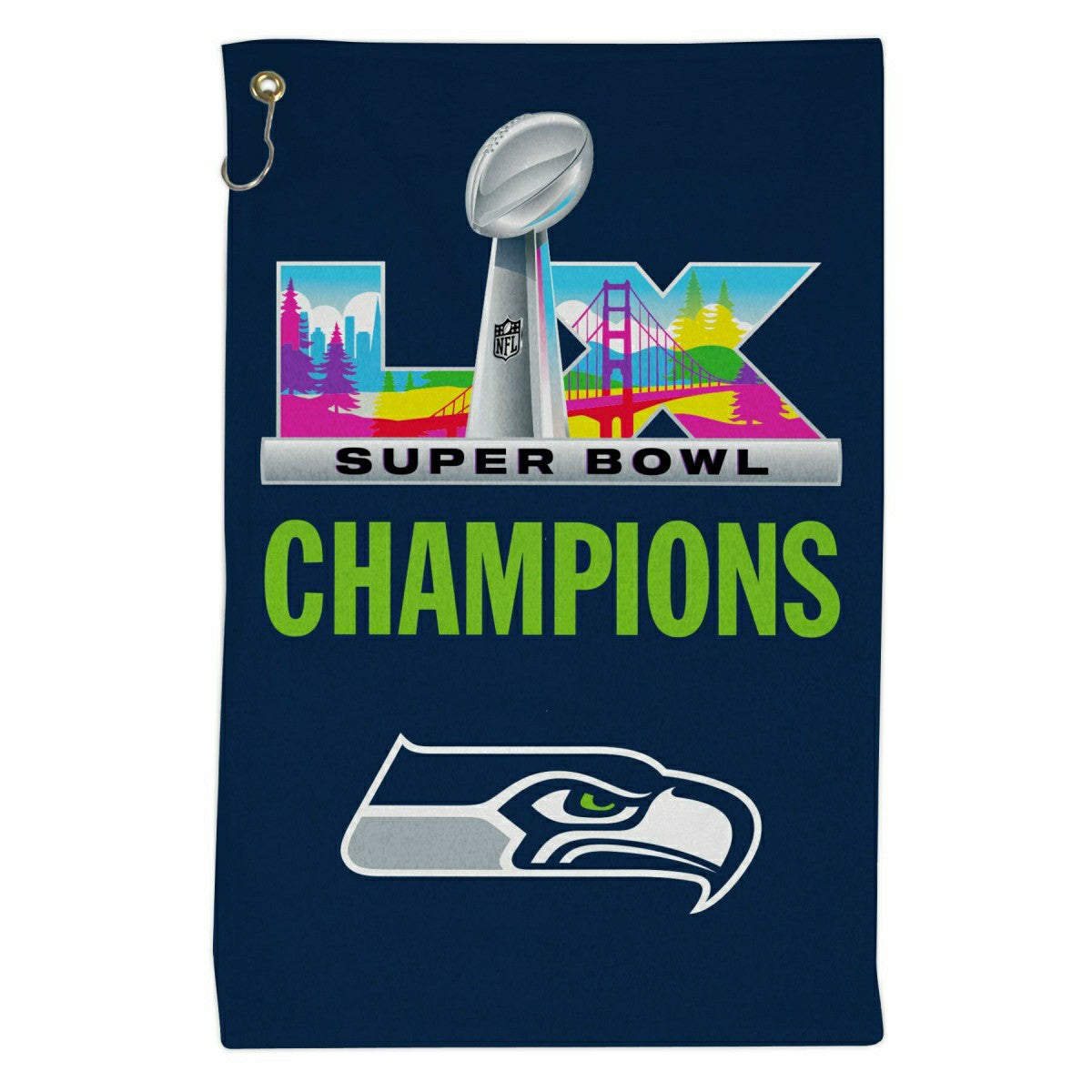 Seattle Seahawks Super Bowl LX Champions NFL Sport Towel Taass for sale