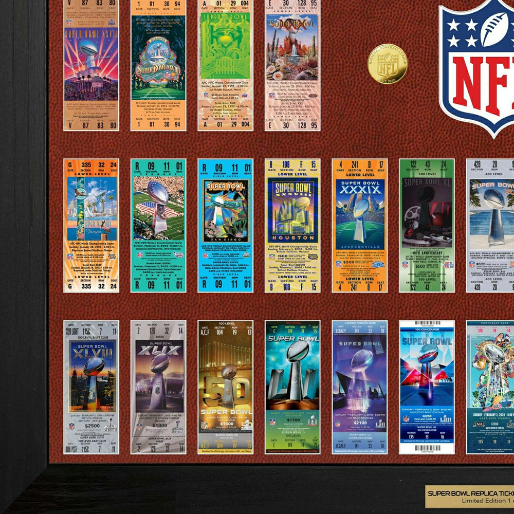 Super Bowl 60th Anniversary Ticket Collection NFL Frame Fashion
