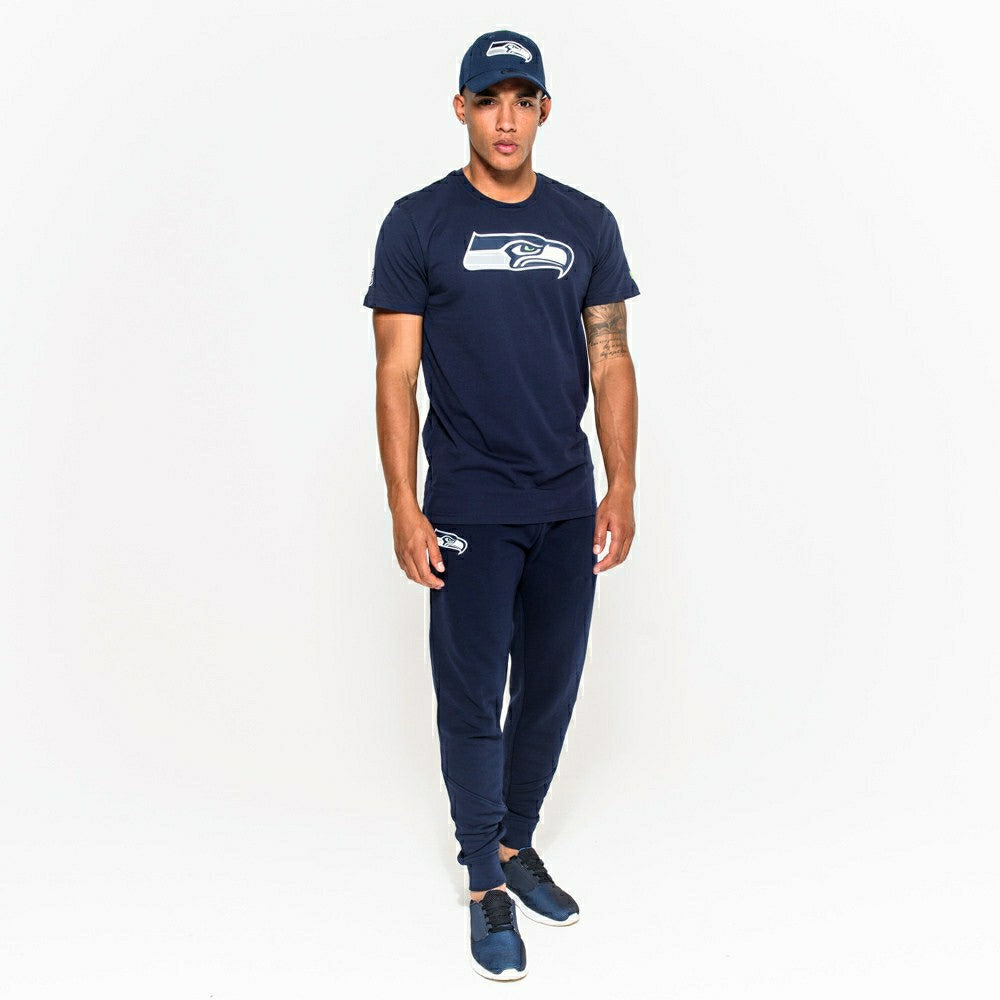 Seattle Seahawks Team Logo New Era NFL T-Shirt Navy Fashion