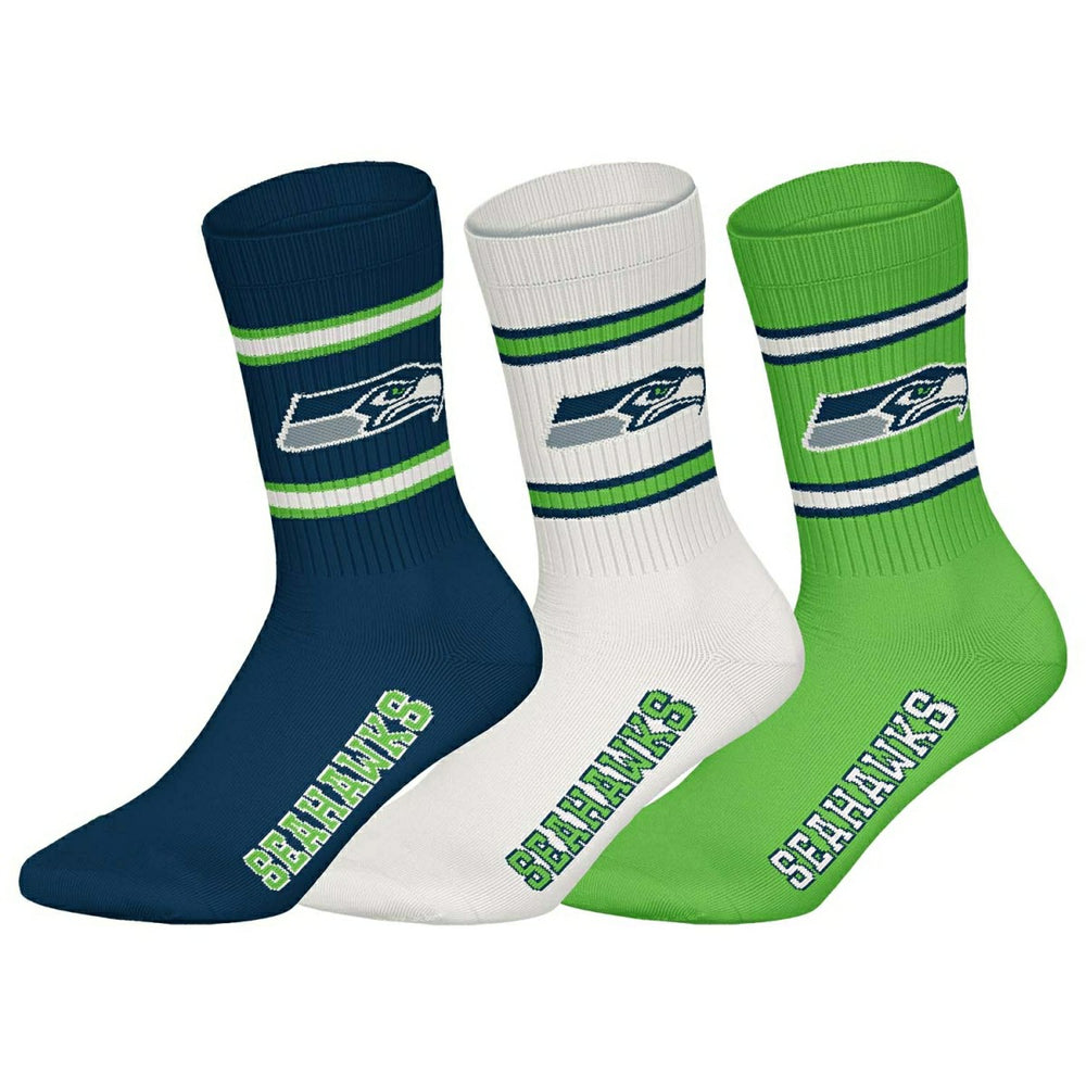 Seattle Seahawks Team Set NFL Crew Socks (3-Pack) Taass sale