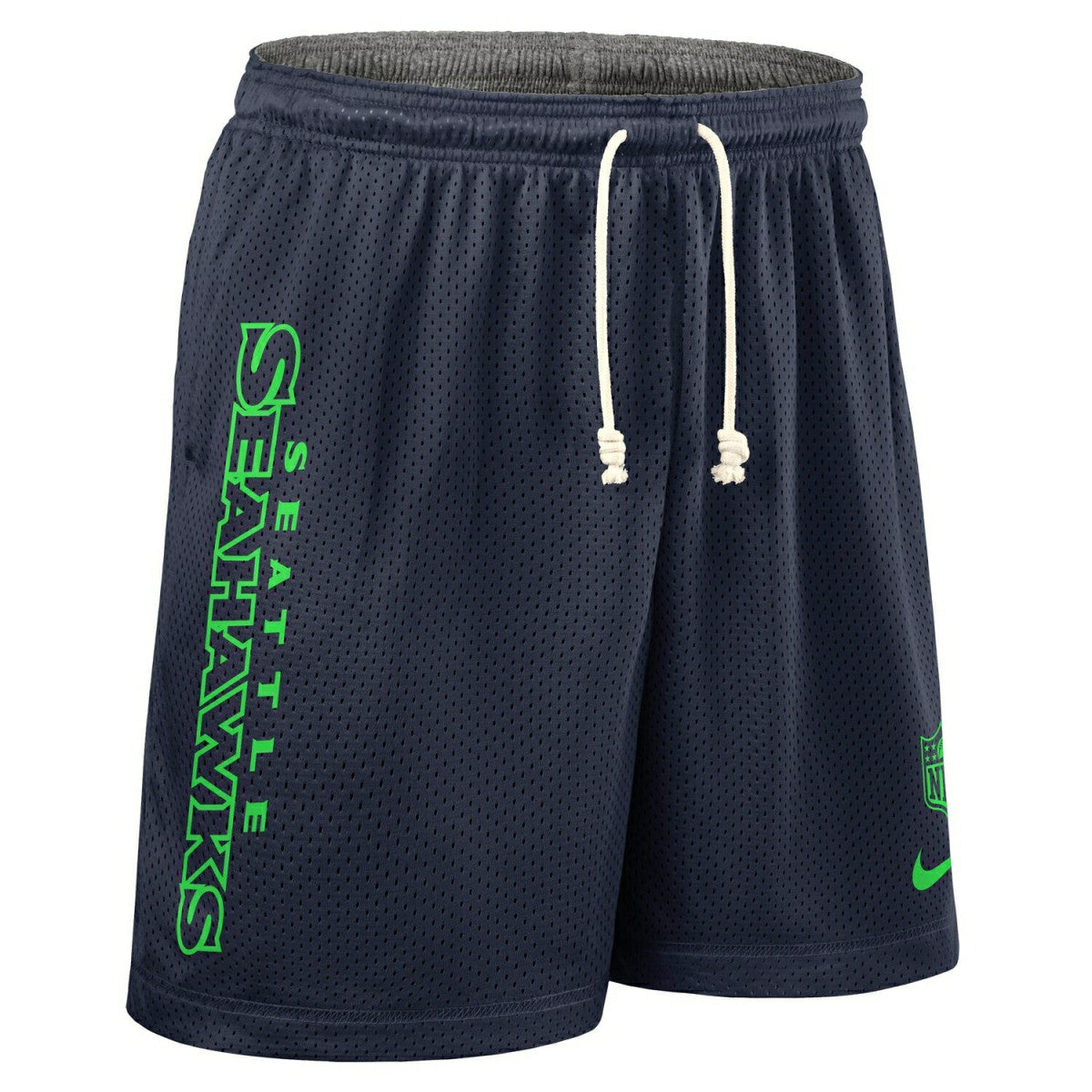 Seattle Seahawks 2025 NFL Sideline Reversible Mesh Nike Dri-FIT Shorts Navy Fashion