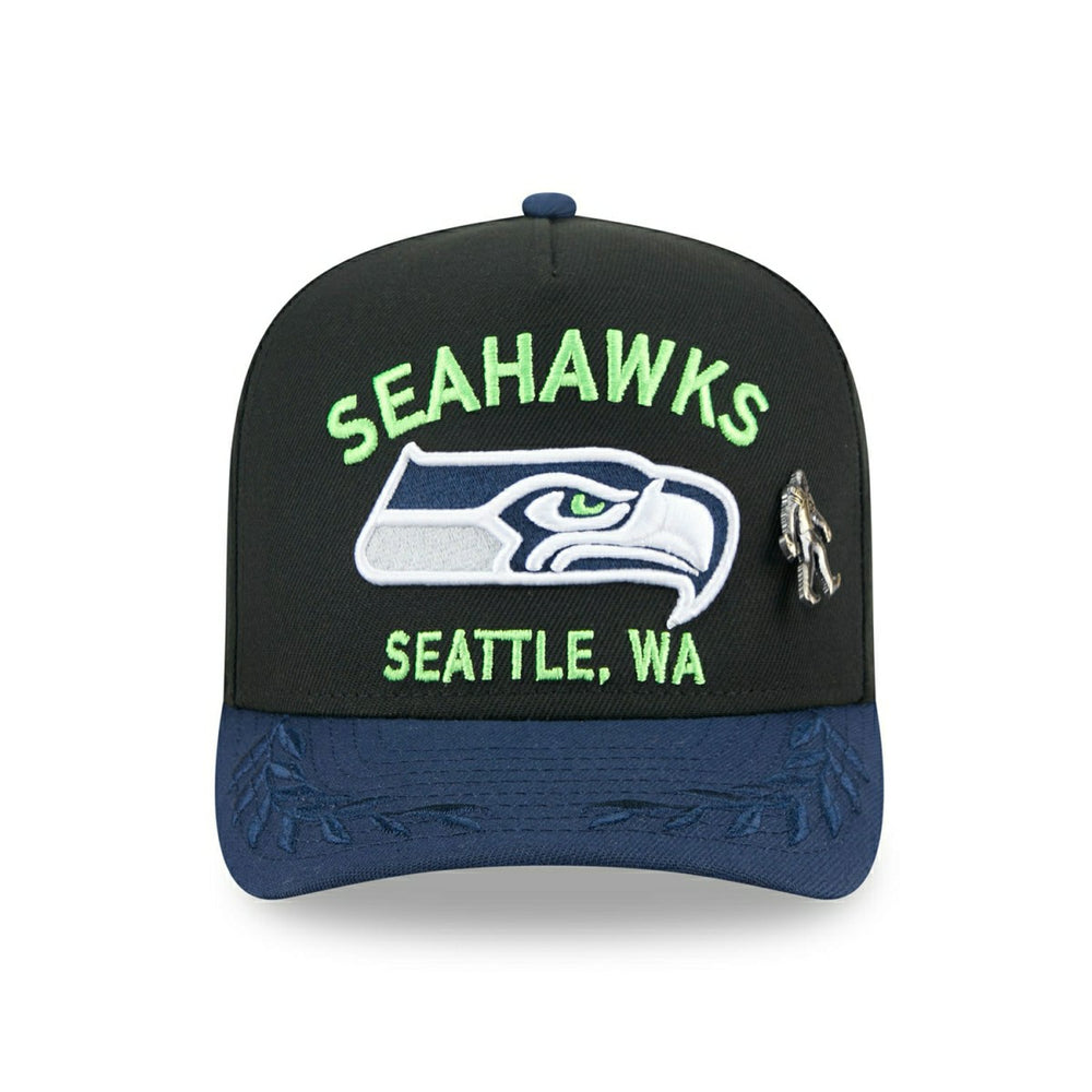 Seattle Seahawks 2025 NFL Draft New Era 59FIFTY A-Frame Fitted Cap Black Taass for sale