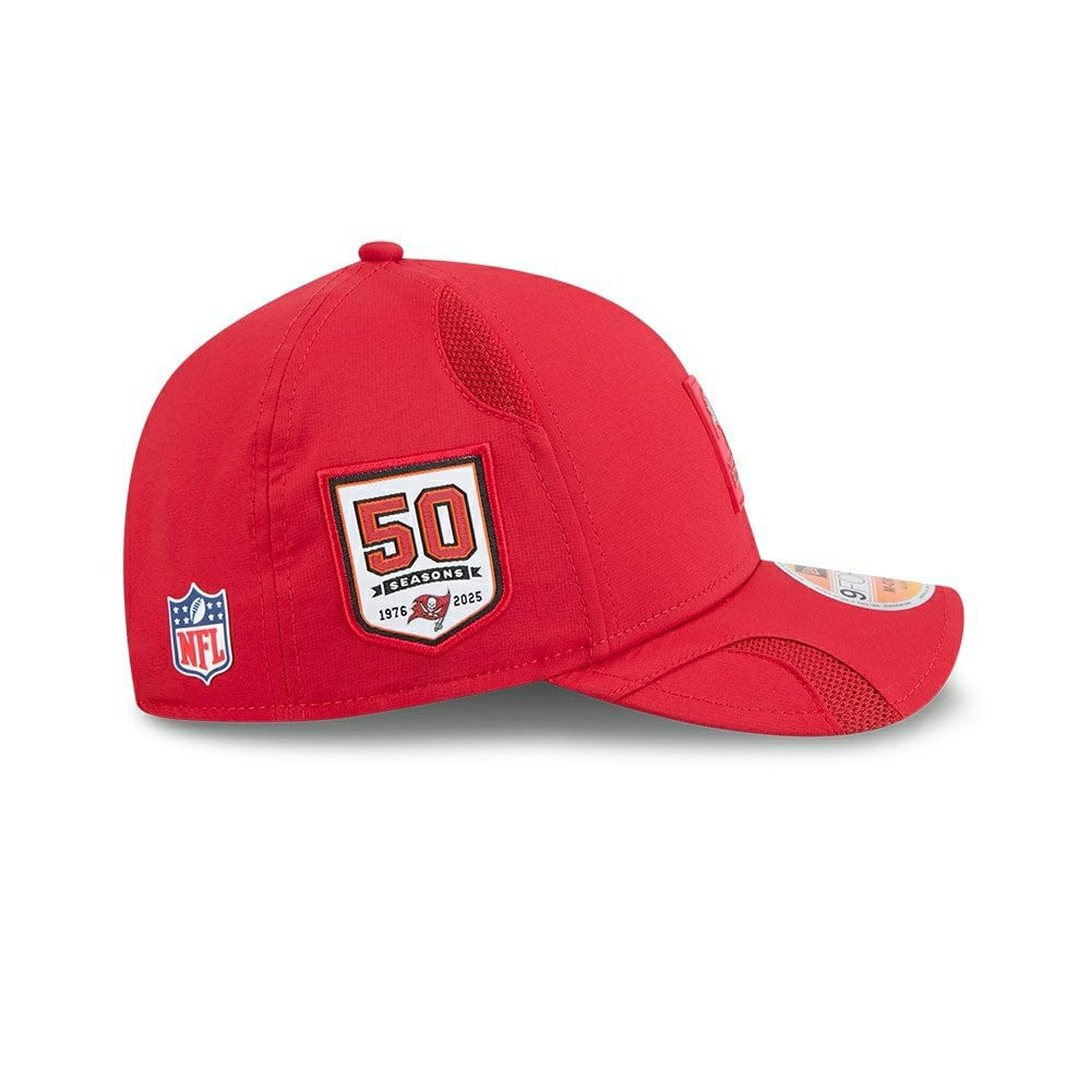 Tampa Bay Buccaneers 2025 NFL On-Field Sideline 9FORTY M-Crown Cap Red Fashion