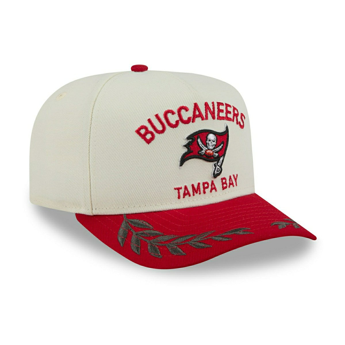 Tampa Bay Buccaneers 2025 NFL Draft 9FIFTY A-Frame Snapback Cap Cream Fashion