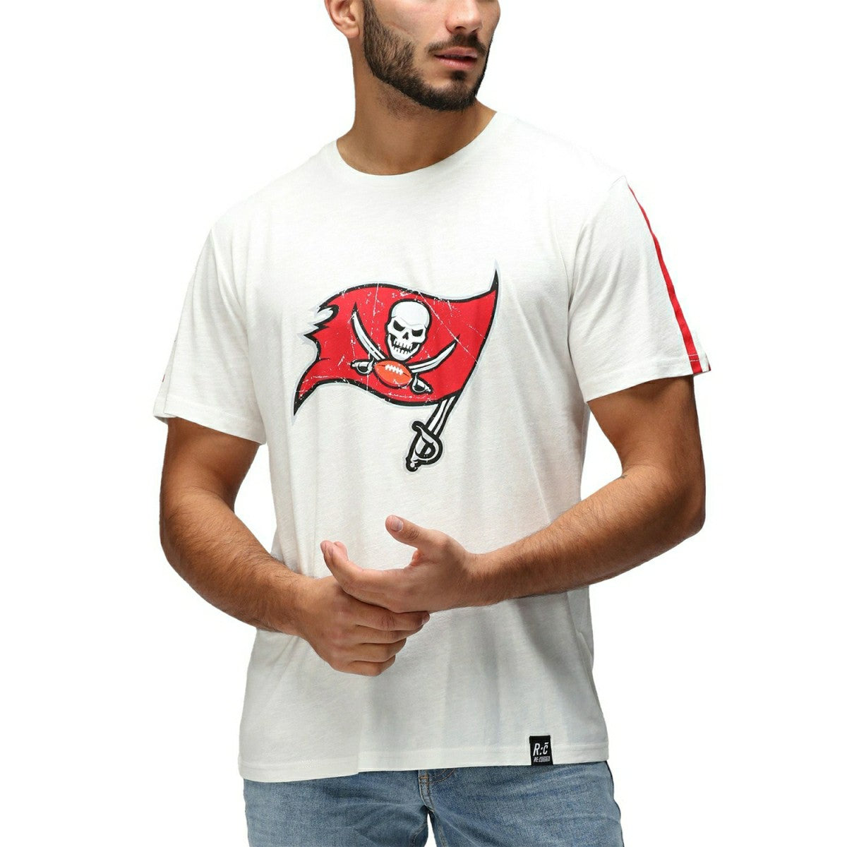 Tampa Bay Buccaneers Recovered Ecru Slub NFL T-Shirt Cream Fashion