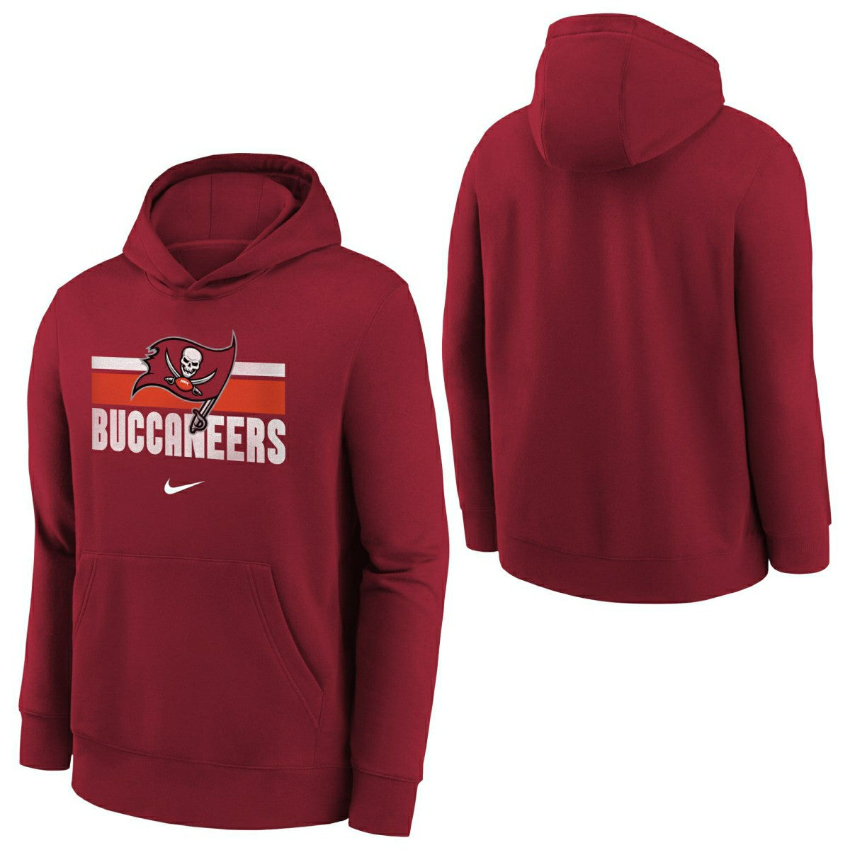 Tampa Bay Buccaneers NFL Team Stripes Nike Club Hoodie (YOUTH) Taass sale