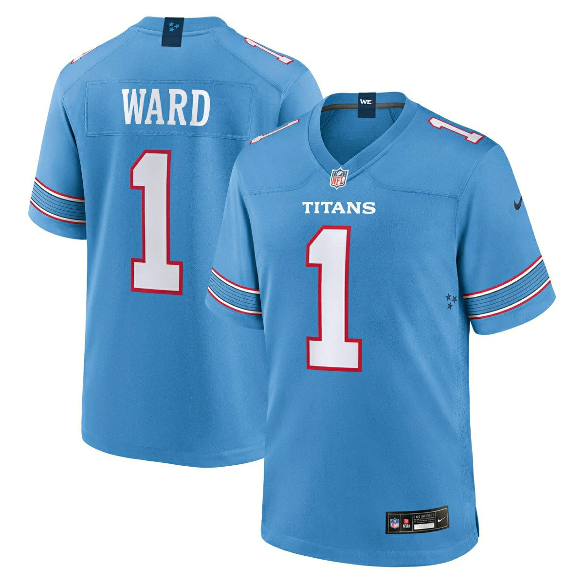 Cam Ward #1 Tennessee Titans 2026 Game NFL Jersey Blue Taass US