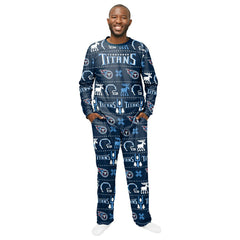 Tennessee Titans NFL Holiday Pajamas Set (2-Piece) Classic