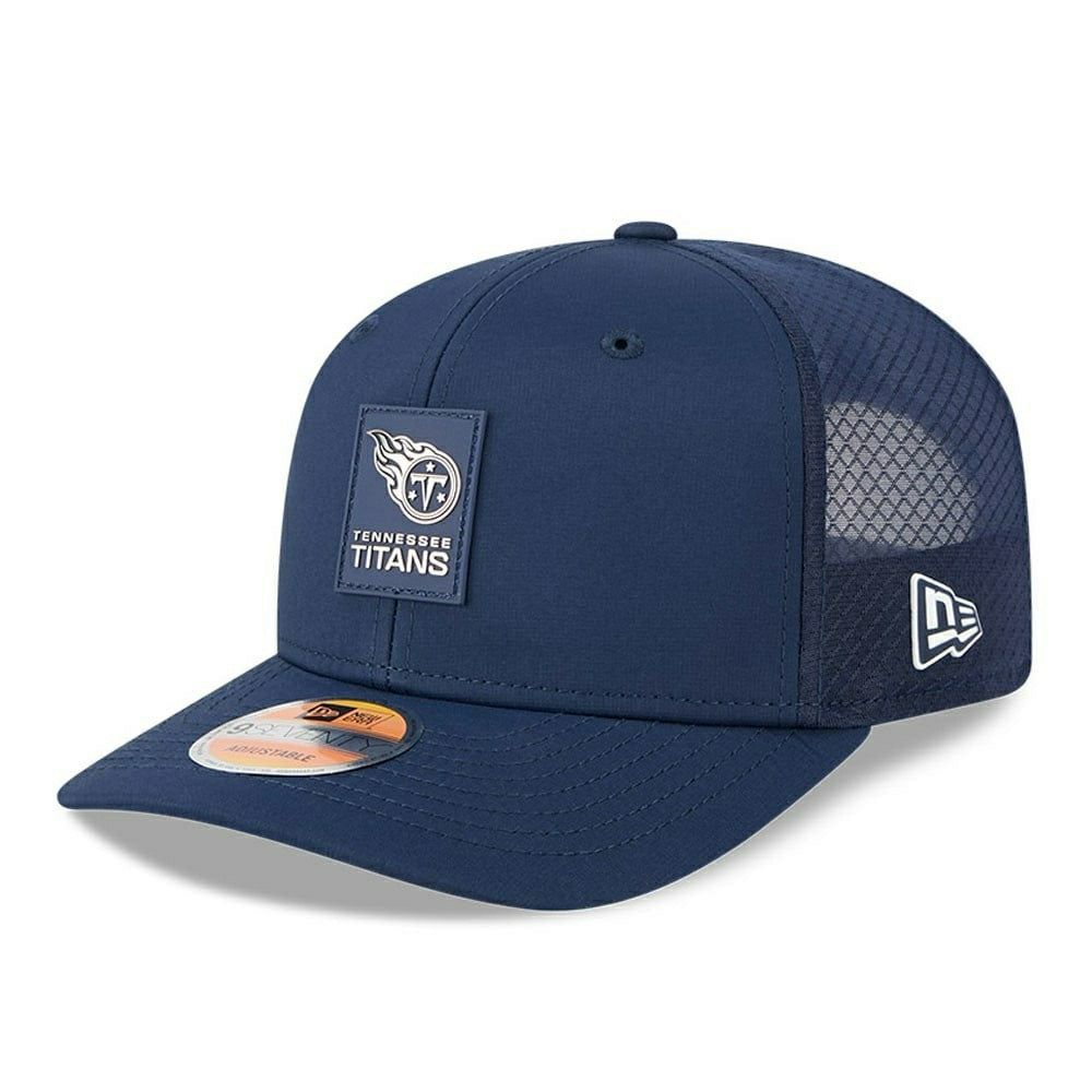 Tennessee Titans 2025 NFL On-Field Sideline 9SEVENTY Trucker Snapback Cap Navy Fashion