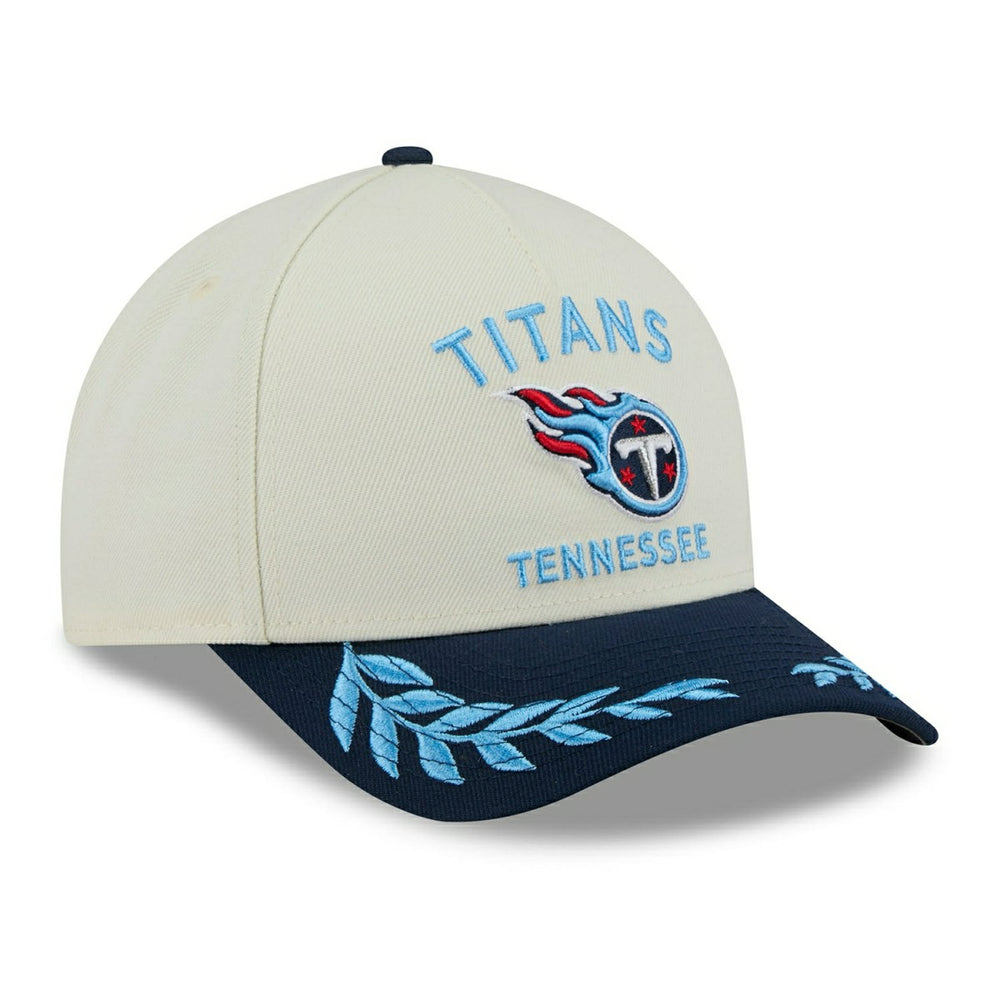 Tennessee Titans 2025 NFL Draft 9FORTY M-Crown A-Frame Snapback Cap Cream Taass US