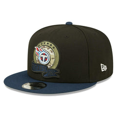 Tennessee Titans 2022 NFL On-Field Salute to Service New Era 9FIFTY Snapback Cap Lifestyle