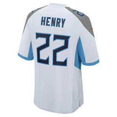 Derrick Henry #22 Tennessee Titans Nike Game NFL Football Jersey White Lifestyle