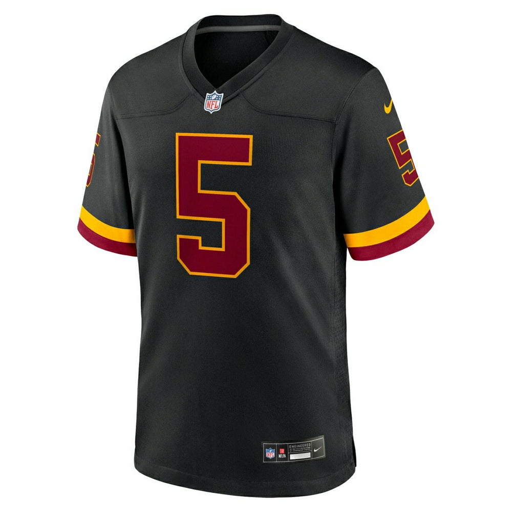 Jayden Daniels #5 Washington Commanders 2026 Game NFL Jersey Alternate Black Taass for sale