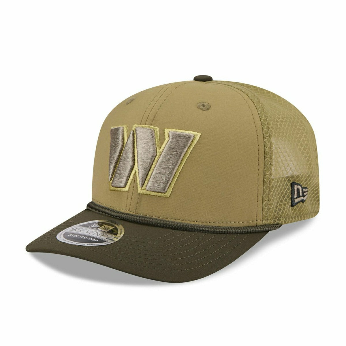 Washington Commanders 2025 NFL Salute to Service 9SEVENTY Trucker Snapback Cap Olive Taass US