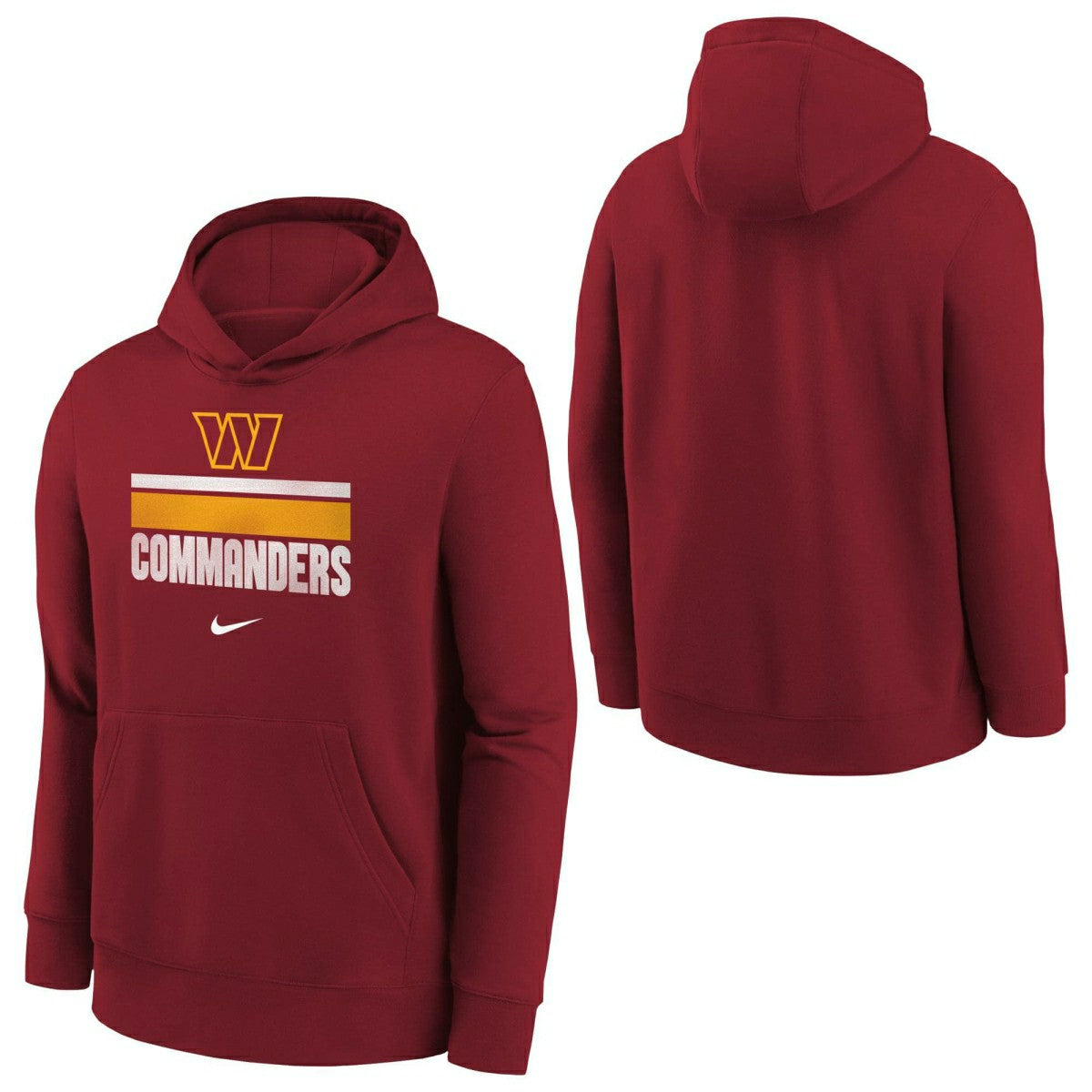 Washington Commanders NFL Team Stripes Nike Club Hoodie (YOUTH) Taass sale