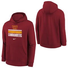 Washington Commanders NFL Team Stripes Nike Club Hoodie (YOUTH) Taass sale