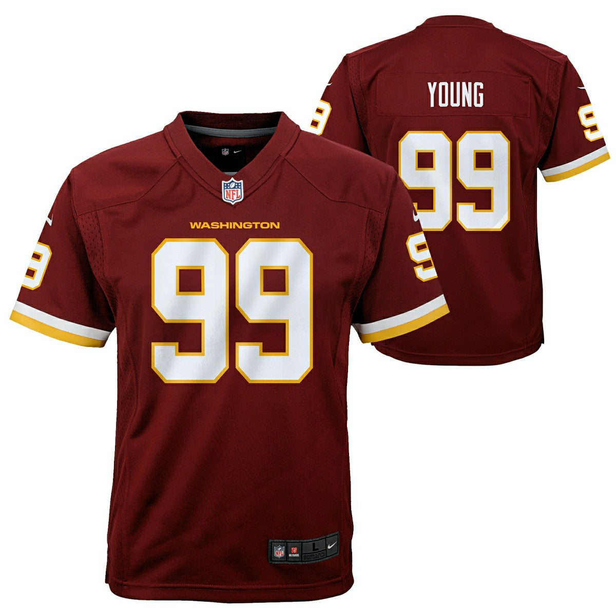 Chase Young #99 Washington Football Team Nike Game NFL Jersey Red (YOUTH) Lifestyle
