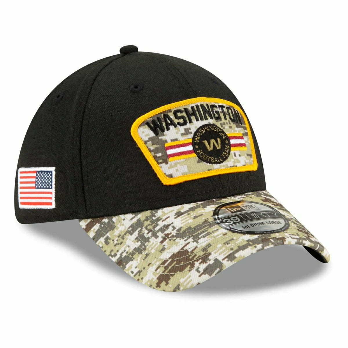 Washington Football Team 2021 NFL On-Field Salute to Service New Era 39THIRTY Flex Fit Cap Taass for sale