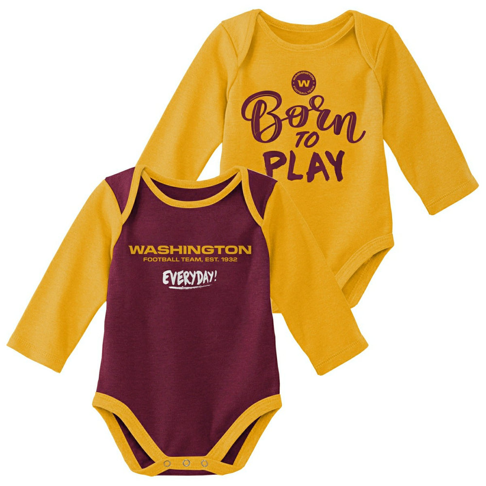 Washington Football Team Born to Play NFL Baby Bodysuit Set (2-Piece) Classic