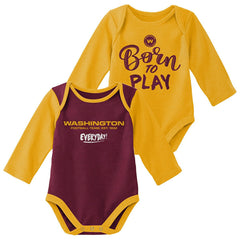 Washington Football Team Born to Play NFL Baby Bodysuit Set (2-Piece) Classic