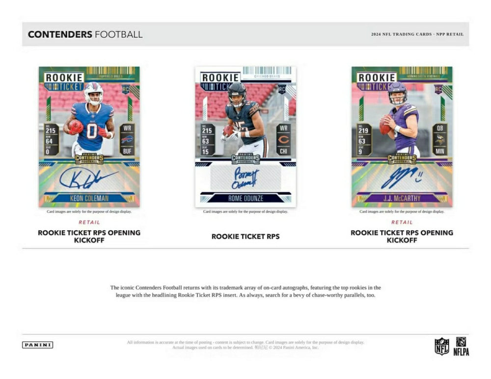 2024 Panini Contenders Football NFL Retail Box Classic