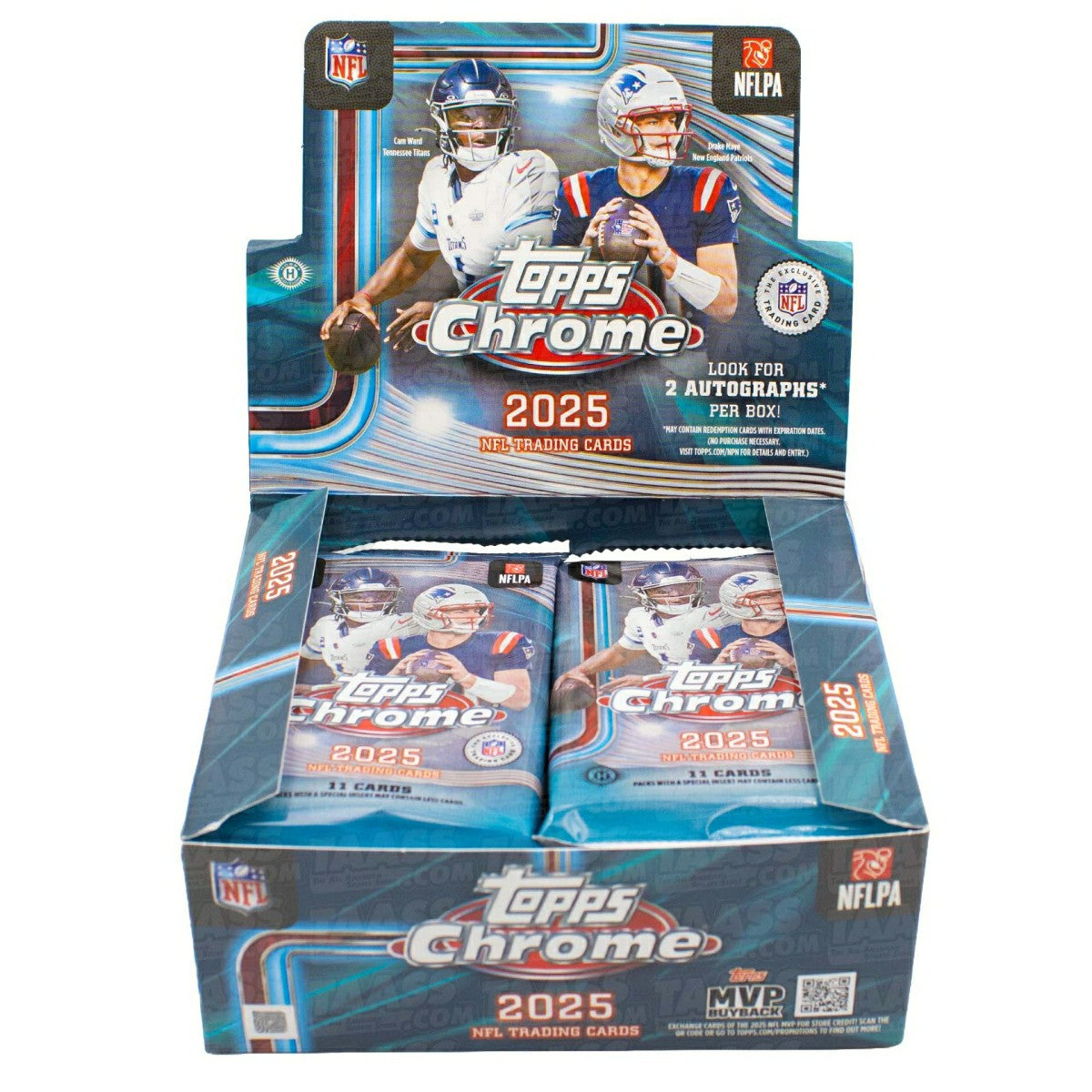 2025 Topps Chrome Football NFL Hobby Jumbo Pack Fashion