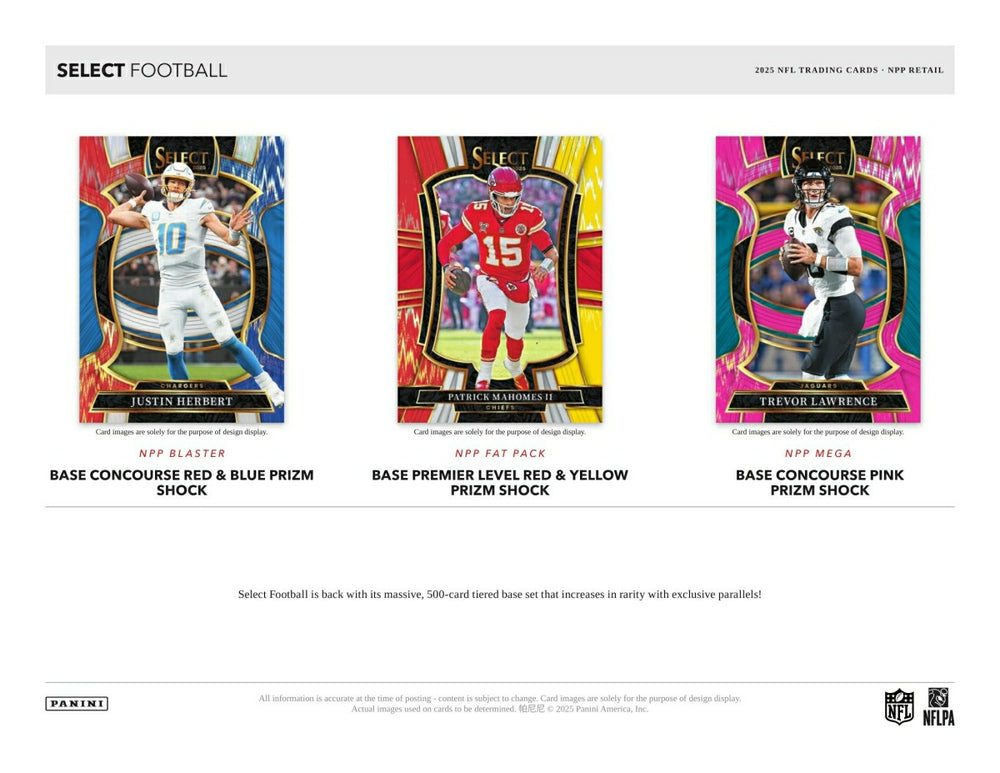 2025 Panini Select Football NFL Blaster Box Taass sale